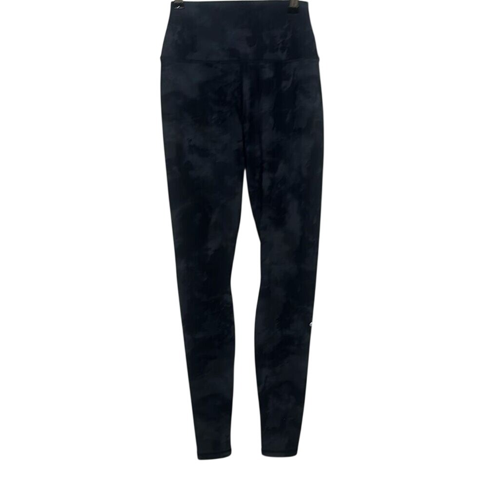 Alo Yoga Womens Black Gray Camo Tie Dye Pull-On Stretch High-Rise Leggings XS
